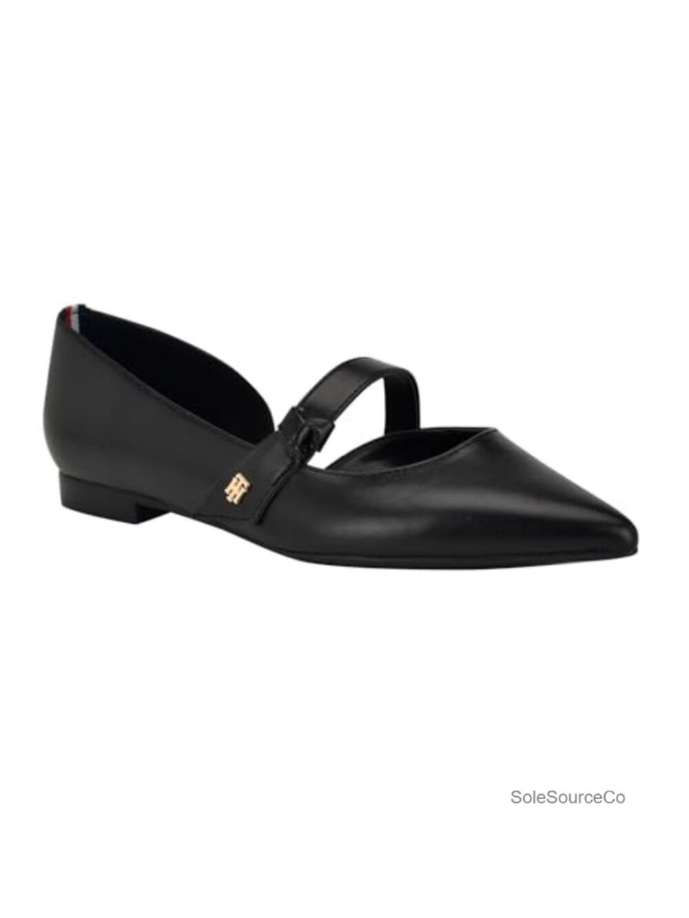 Tommy Hilfiger Women's Venny Slip-On Ballet Flats Faux Leather Pointed Toe